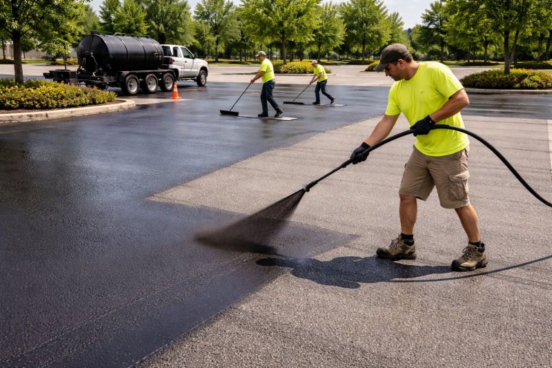 Church Parking Lot Sealcoating in Greenville, SC