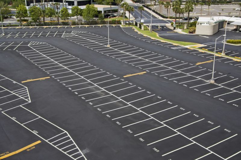 Concrete Parking Lot Striping in Suwanee, GA