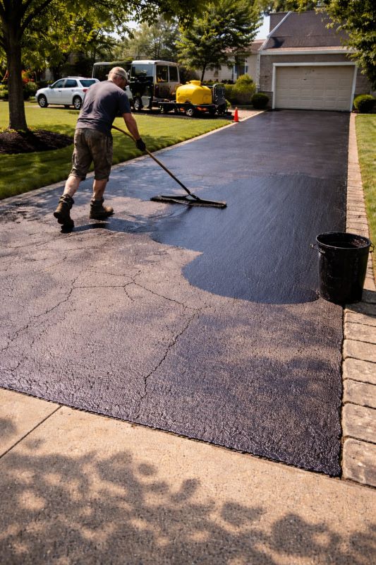 Hot Tar Driveway Sealing in Sarasota, FL